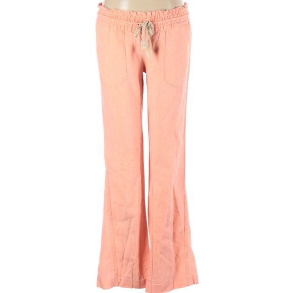 I ACCEPT OFFERS! ROXY Oceanside Neon Drawstring Wide Leg Beach Pant. WMNS L. - Picture 1 of 3